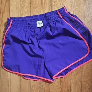PINK Victoria's Secret Purple Athletic Shorts with Pink Trim